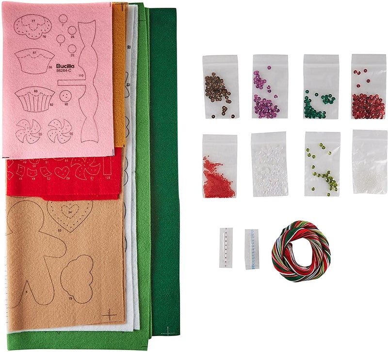 Bucilla Felt Applique Wreath Kit, 15-Inch Round, 86264 Cookies & Candy, Multicolor - Image 5